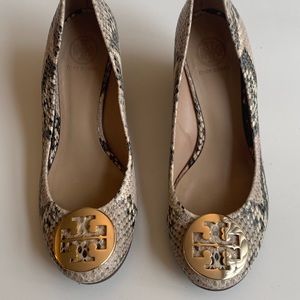 Tory Burch Snakeskin Wedges
